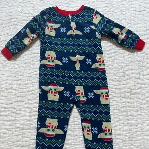 NWT INFANT STAR WARS CHRISTMAS GROGU THE KID PAJAMAS 24M